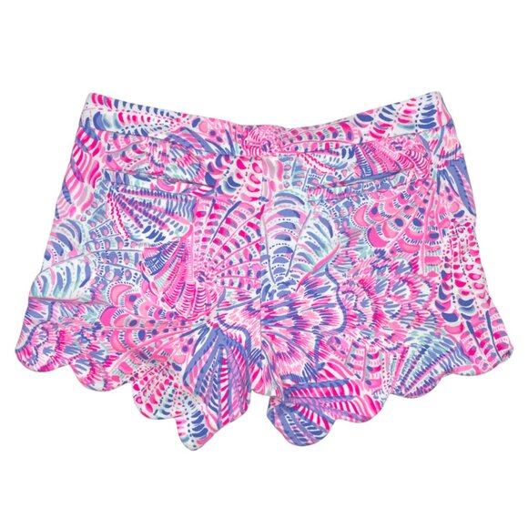 Lilly Pulitzer Buttercup Knit Shorts Stretch Raz Berry Sea You Soon Medium 8 - Picture 3 of 8